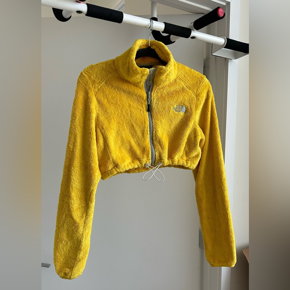 REWORK NORTH FACE CROP FLEECE JACKET S
